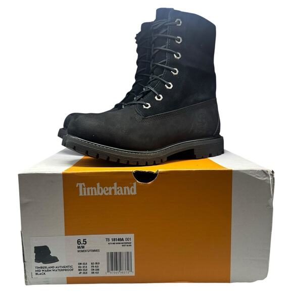 Timberland Women's Teddy Fleece Lined Fold Down Boots 6.5 Waterproof Lug Sole - Picture 8 of 9